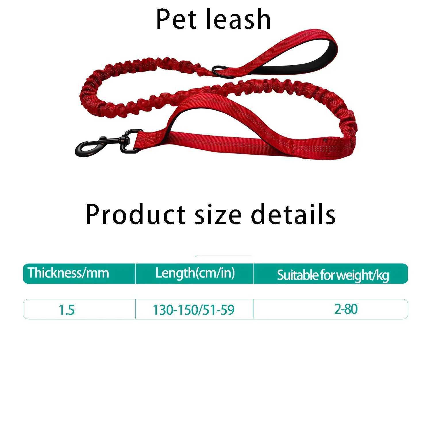HOTHeavy Duty Dog Leash- Nylon reflective dog leash with Soft Padded 2 Handle Auto Lock Frog Clip Outdoor dog leashXJ250218