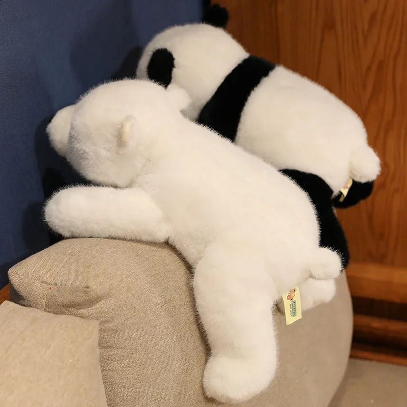 Kawaii Comfort Soft Animal Plush Throw Pillow Polar Bear Brown Bear Panda Lying On The Stuffed Animal Doll Pillow Decorate Room 250219