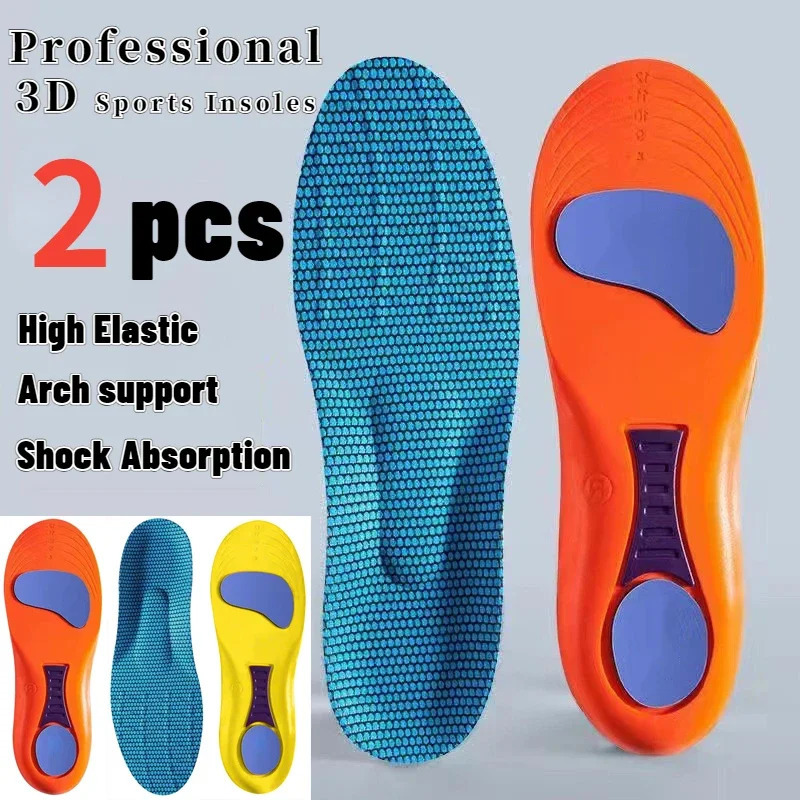 Sport Insoles for Shoes Sole Orthopedic Shock Absorption Deodorant Breathable Cushion Running Feet Man Women 250219