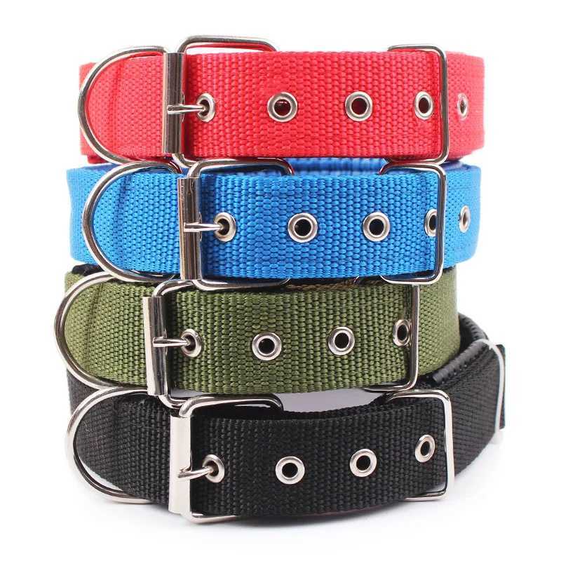 Solid Dog Collars Nylon Dog Collar For Small Medium Large Dogs Teddy Keji Pitbull Bulldog BeagleXJ250218