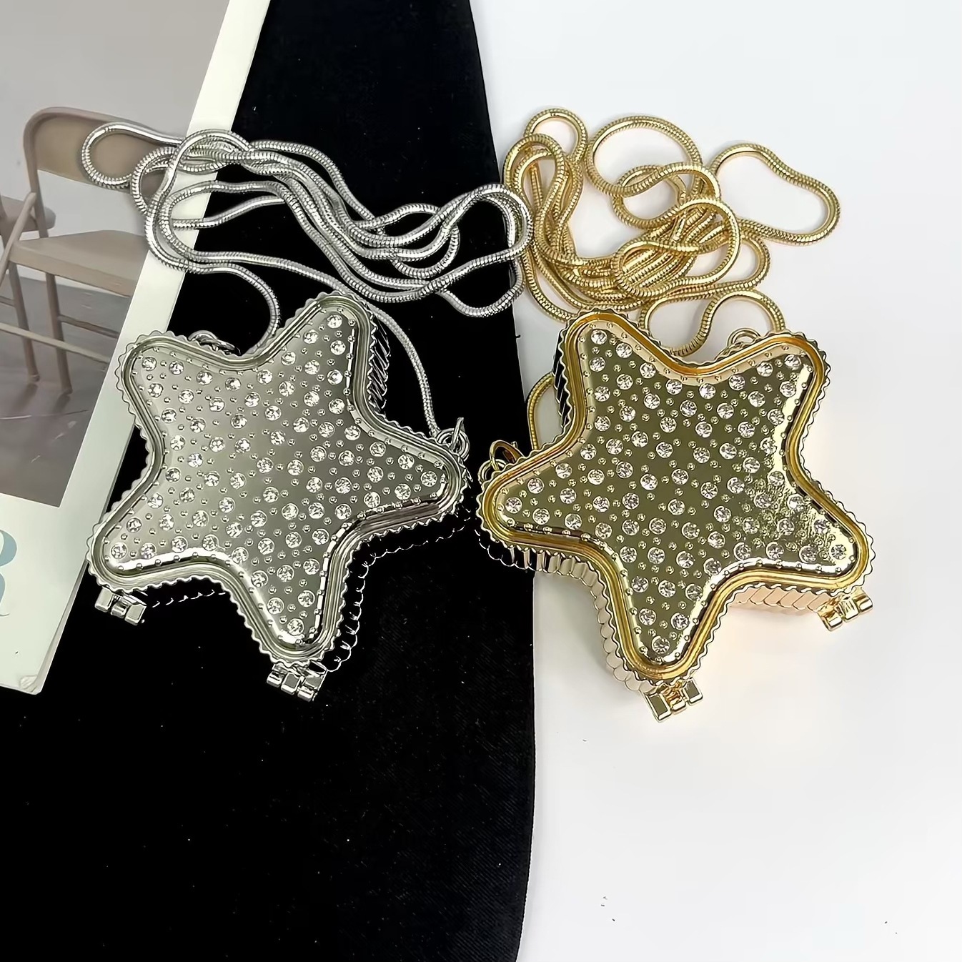 Personalized Mini Women 2025 New Fashion Banquet Star Water Diamond Western Style Single Shoulder Crossbody Bag #swissmilitary