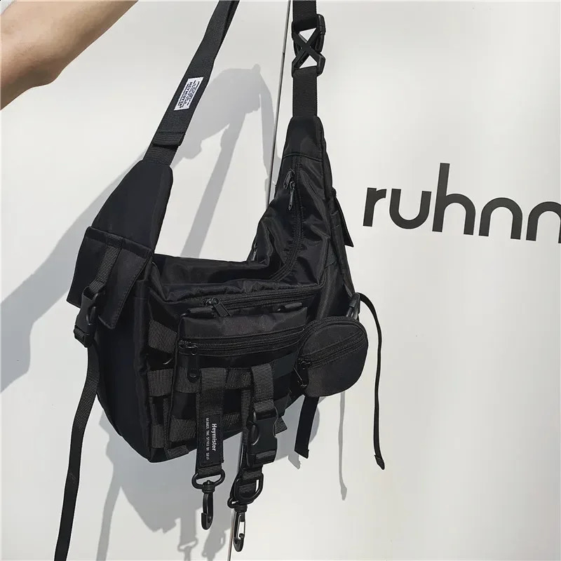 Messenger bag mens trend large capacity shoulder bag diagonal bag ins Japanese tooling bag student shoulder bag crossbody bags 250214