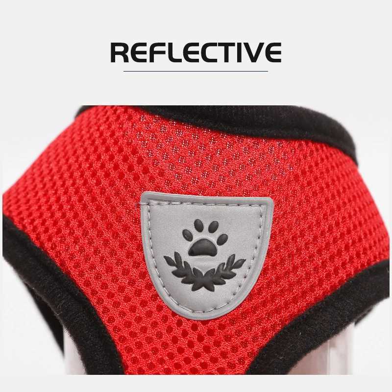 Breathable Cat Harness Leash Set Adjustable Puppy Cats Harness Vest French Bulldog Chihuahua Pug Outdoor Walking Lead Small DogsXJ250218