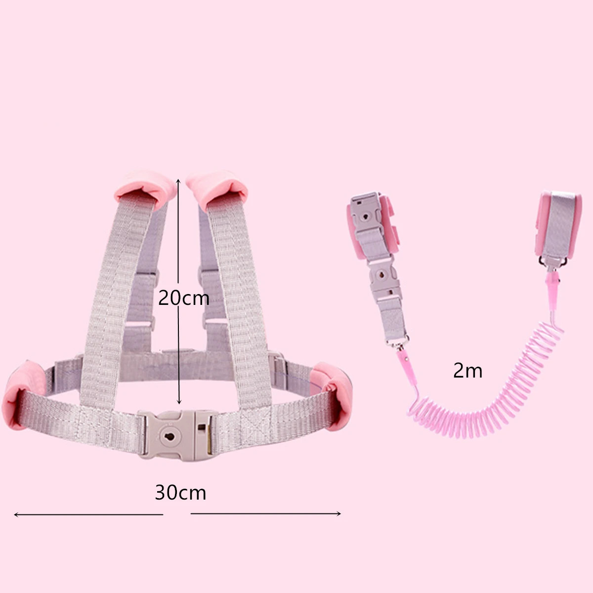 Infants and young childrens loss prevention belt traction rope Baby loss prevention bracelet 2m spring rope Walking baby safety 250219