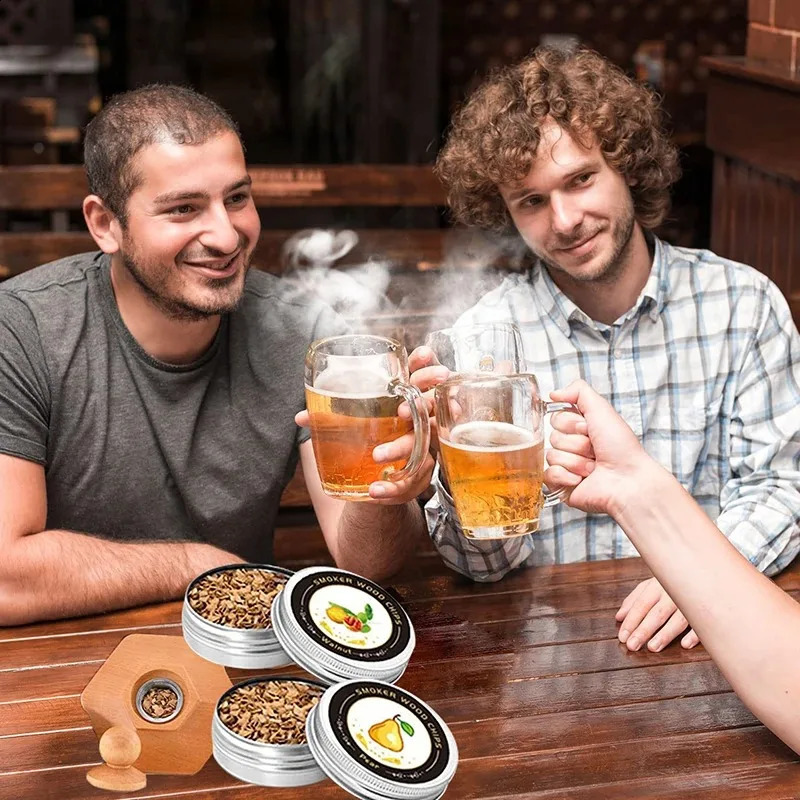 Cocktail Smoker Kit Whiskey Wooden Smoked Wood Hood For Drinks Kitchen Bar Accessories Tools bar cocktail 250218