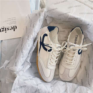 Comfortable breathable walking niche Forrest Gump flat bottomed casual shoes, women's Instagram trendy and lightweight classic sports shoes