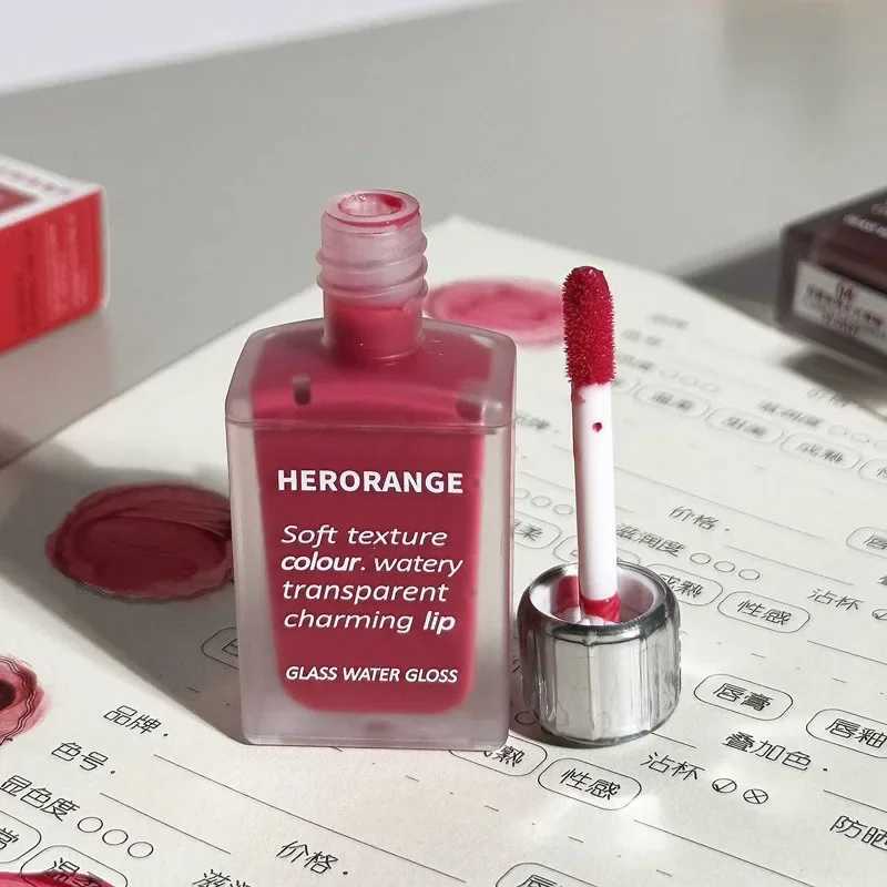 Cherries Fruit Juice Lip Gloss Glass Water Gloss Charming Lip Glaze Moisturizing Watery Lithesome Liquid Lipstick Lips MakeupW250219