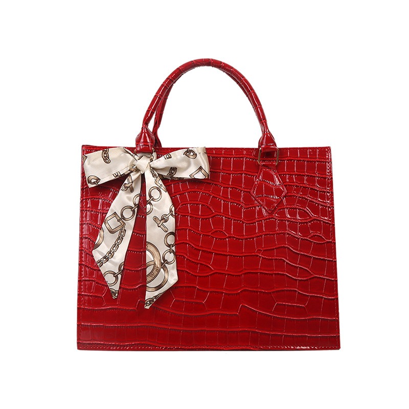 Fashionable Retro Handbag for Women - Solid Color, Large Capacity, Stone Patterned Shoulder Bag