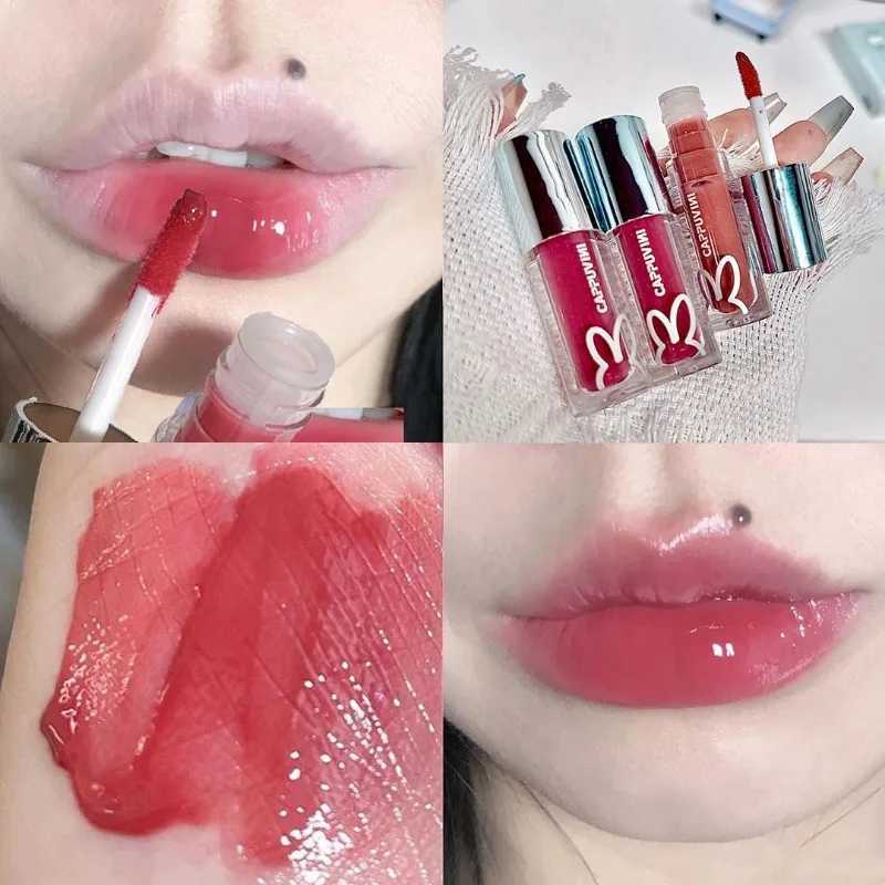 NEW Water Glazed Mirror Lip Gloss Makeup Crystal Jelly Moisturizing Lip Glaze Long Lasting Grape Color Liquid Lipstick CosmeticsW250219