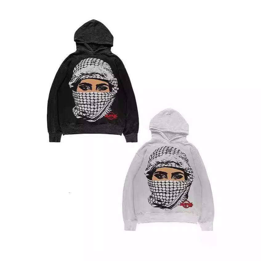New street trend Y2K printed loose fitting unisex pullover hoodie