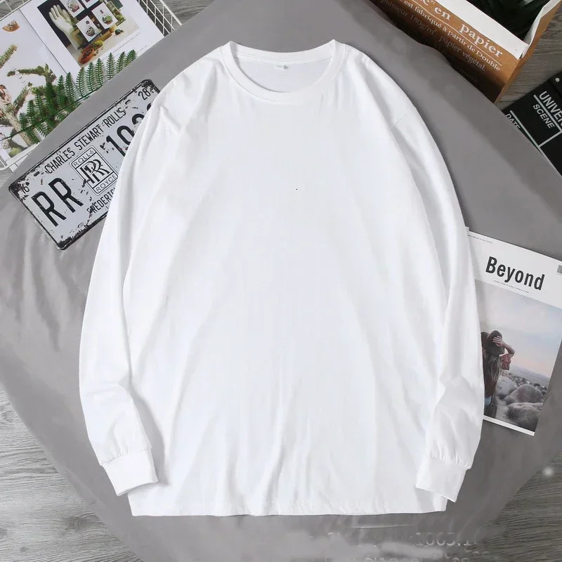 Big Sizes Men Clothes 12XL T Shirt Men Basic 100 Cotton Long Sleeve T-shirt Male Plus Large 10XL Oversized Simples Black Tshirt 250217