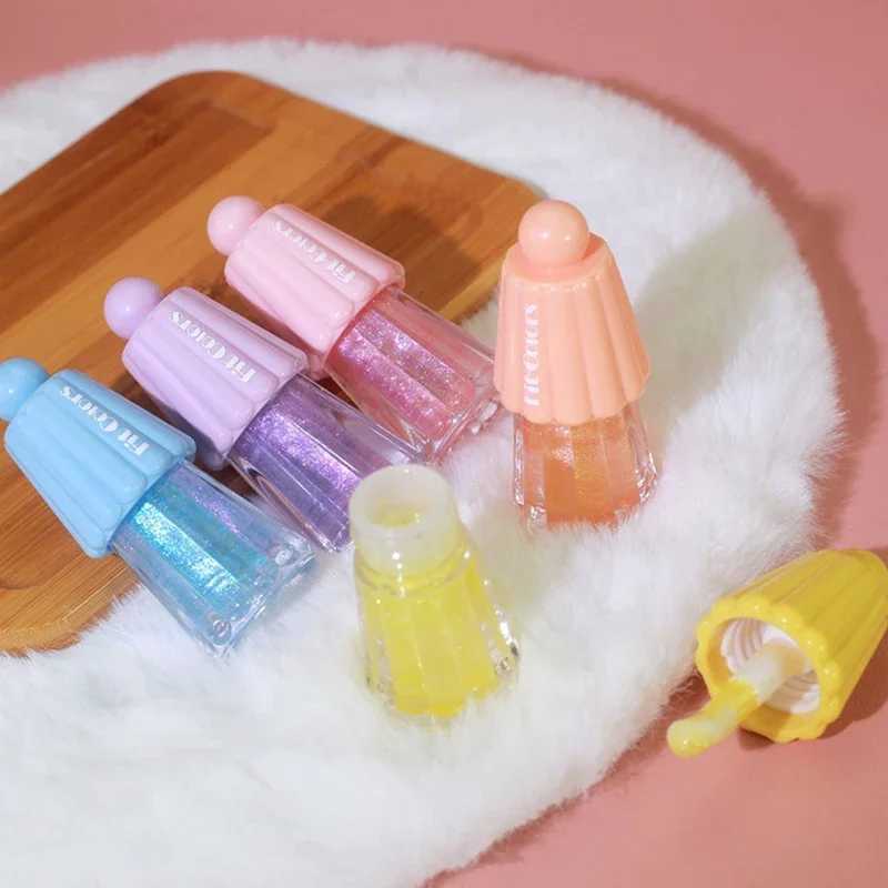 Sparkling lip gloss blue purple moisturizing transparent lip oil mirror jelly lips watercolor lipsW250219
