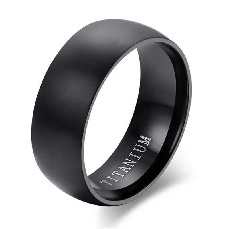 Classic Men Stainless Steel Rings Black Solid Simple Vintage Rings For Men Wedding Bands Christmas Party Jewelry Gift WholesaleXJ250219