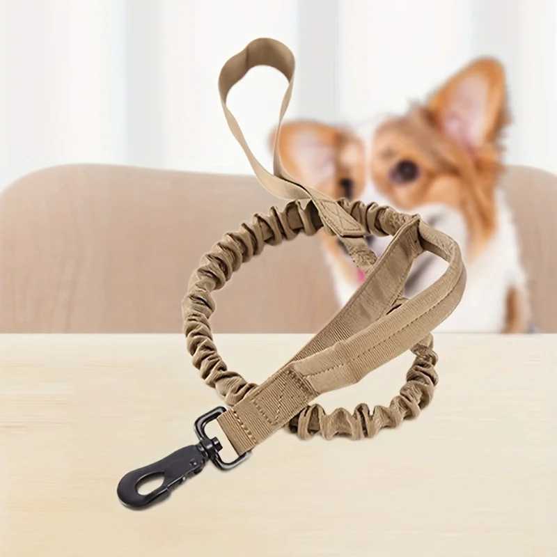 Dog Tactical Leash Outdoor Training Dog Leash 1000D Nylon Elastic LeashXJ250218