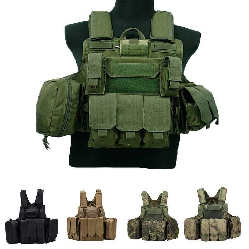 Tactical Vest Molle CIRAS Airsoft Combat Vest With Triple Magazine Pouch Molle Armor Plate Carrier Strike Army Green Camo VestsXJ250219
