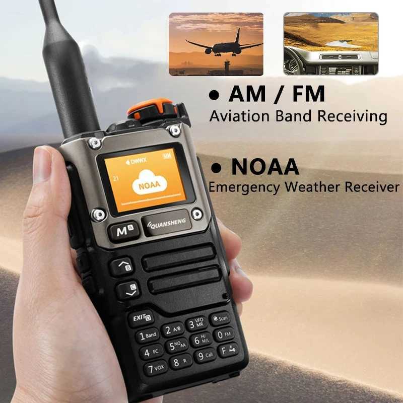 Quansheng UV-K6 Walkie Talkie 5W UV-K58 UV-K5(8) Two Way Radio 50-600MHz Full Band Receiving Type C Charge Air Band DTMF NOAAXJ250219
