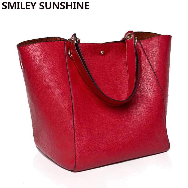 Brown 2021 Women Messenger Large Shoulder Big Leather Female Genuine Black Handbag Ladies Crossbody Bag Sac A Main Femme