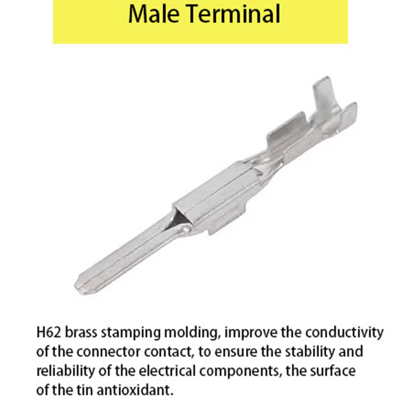 DJ611-2.2A male terminal automotive connector terminal pin 2.2 insert domestic 7114-4021 wiring Male Terminals 100pcs/set
