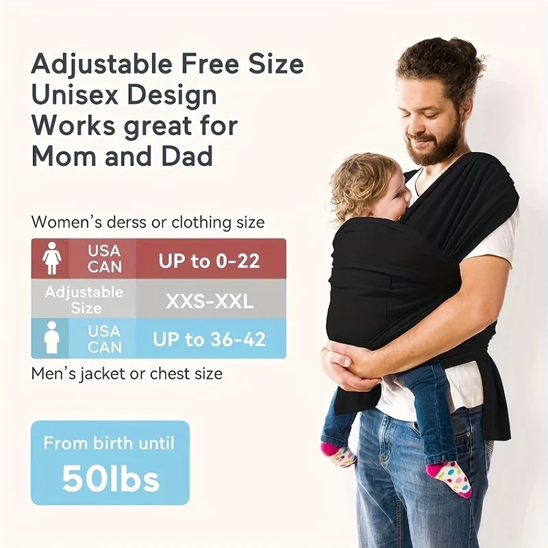 Wrap Baby Original Stretchy Infant Sling Perfect for born Babies and Children Up To 41 Lbs 250219