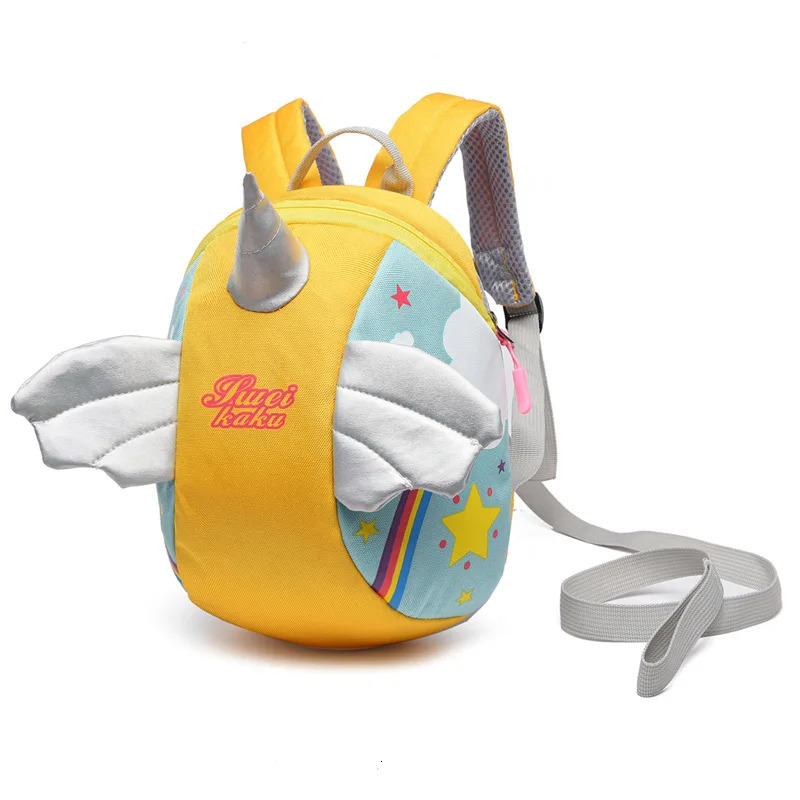 Toddler Harness Backpack LeashCartoon Angel Unicorn Baby Harness Backpack 1-5Year Boy Girl Babies with Anti Lost Bag Cute Wing 250219