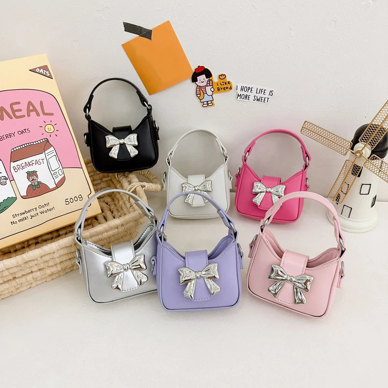 Korean Style Girl Princess Bag Cute Sweet Bow Chain Crossbody Bags for Girls Bowknot Hand Bags Toddler Purses and Handbags Gift 250219