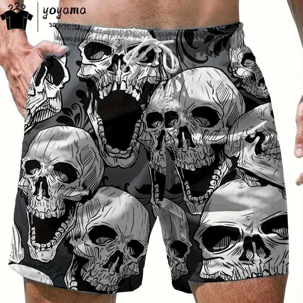 Fashion Skull Mens Clothing Summer Mens Shorts Drawstring Short Man Workout Jogging Mens Shorts Breathable Men Shorts Pants W250219