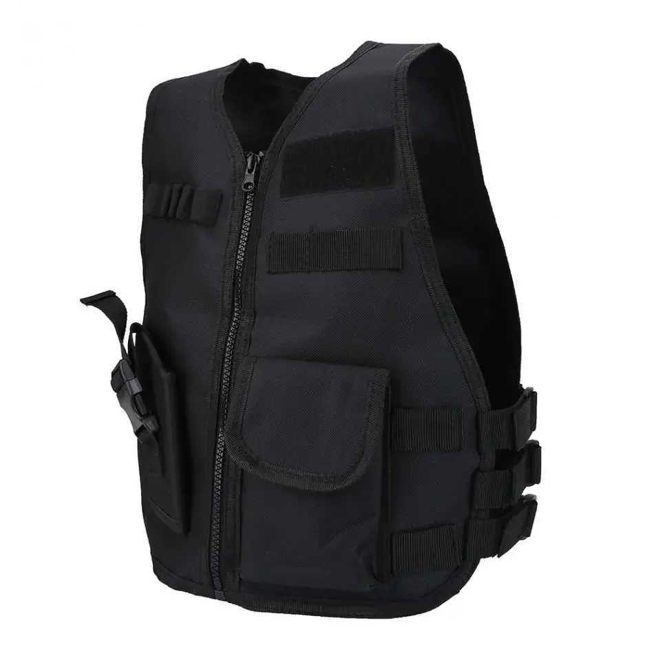 Hunting Kids Camouflage Airsoft Vest Children Hunting Clothes Tactical Cosplay Costume Sniper CS War Game WaistcoatXJ250219