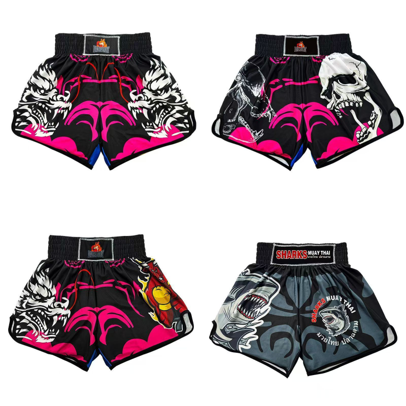 Boxing quick dry shorts Fight men's and women's professional tight boxing shorts beach breathable fitness casual shorts