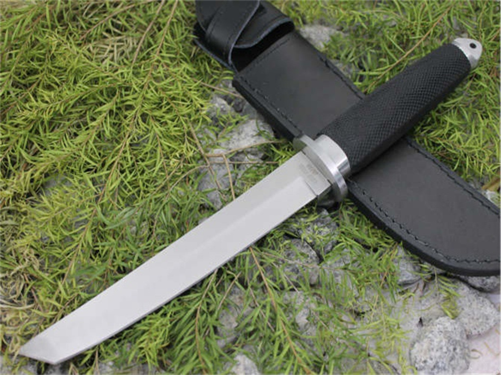 2025High Hardness JAPAN SAMURAI TANTO Katana 440C Steel Tactical Hunting Fixed Blade Knife Outdoor Survival Gear Straight Knives Combat Tool 3300 1501