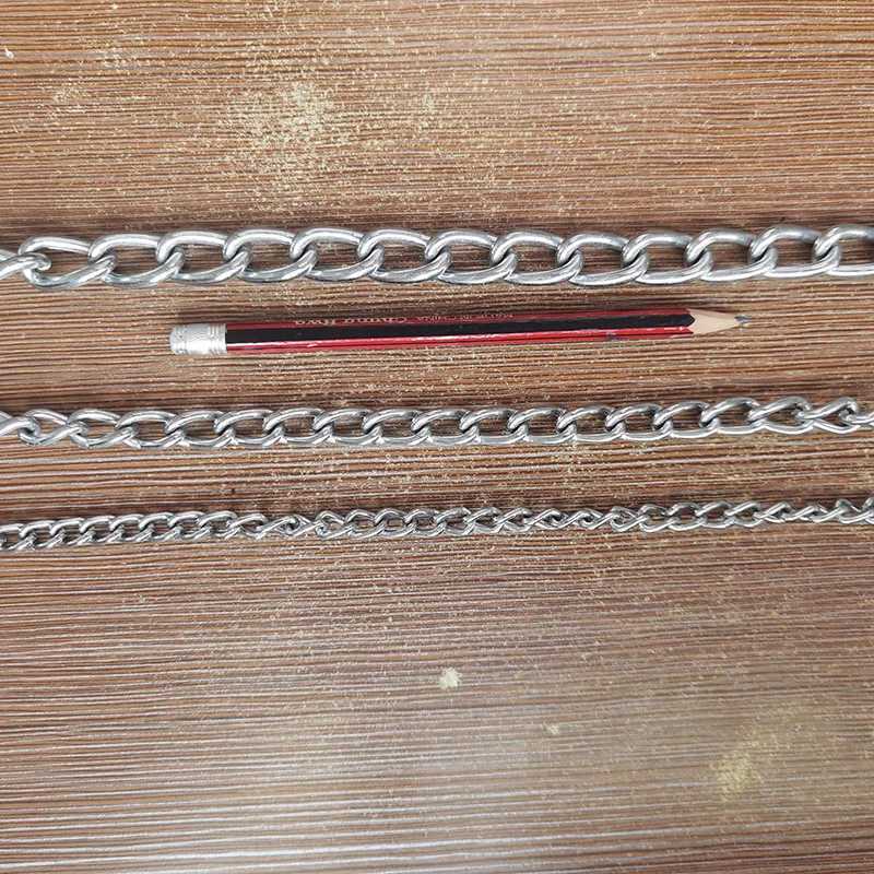 120cm Heavy Duty Anti-bite Dog Giant Chain Leash with Leather Handle Chain Dog Leash Durable Metal Chew Proof Dog Training LeashXJ250218