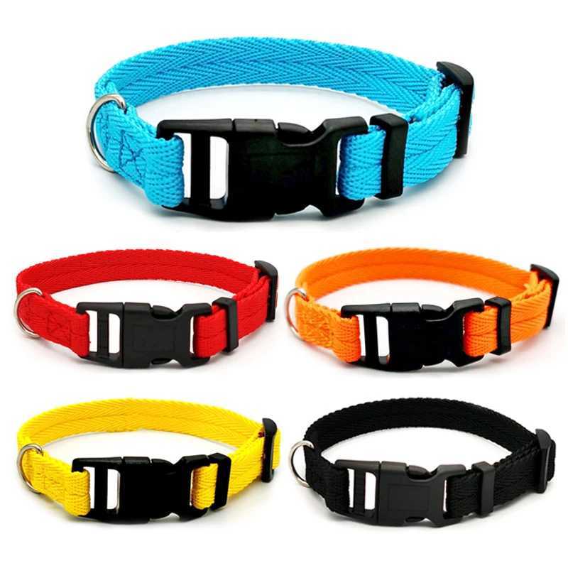 Pet Dog Collar Solid Color Puppy Collars Medium Dogs Quickly Disengaged Pet Dog Training Collar Teddy Bichon Small Dog Collar W250219