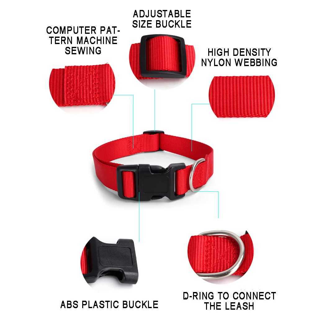 Personalized Dog Collar Custom Pet Customized ID Collar Name and Phone Number Nylon Necklace Small Medium Large Accessories W250219