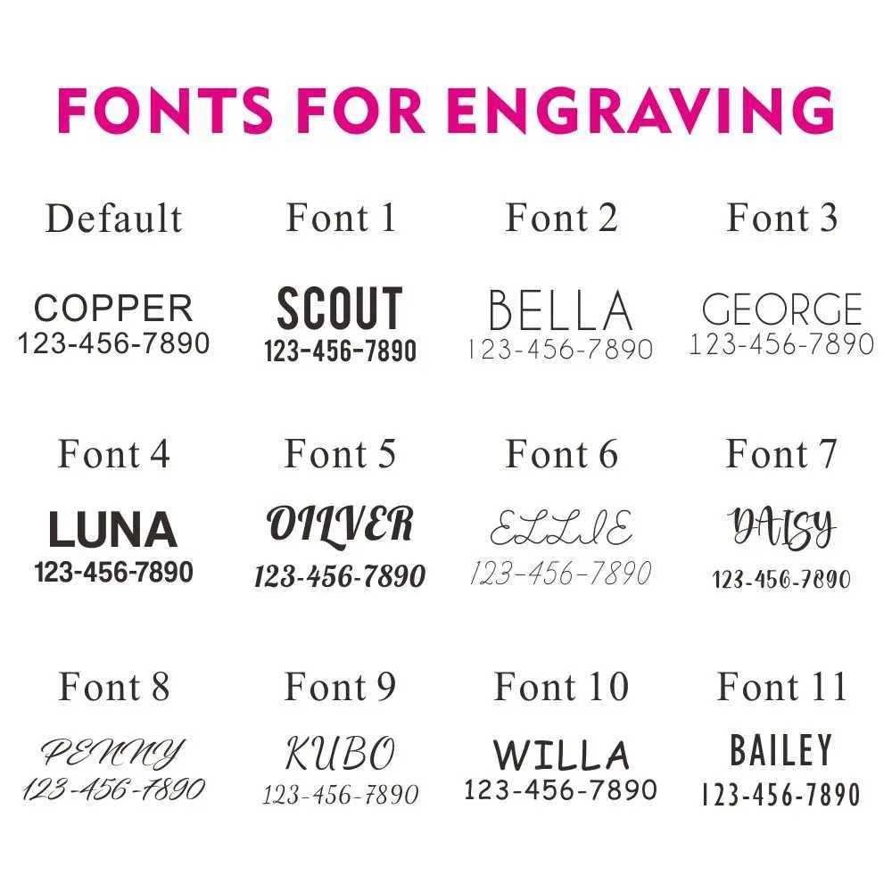 Personalized Reflective Pet Collar Dog Collars Puppy Name Plate Adjustable Free Ening Basic Leather Custom W250219