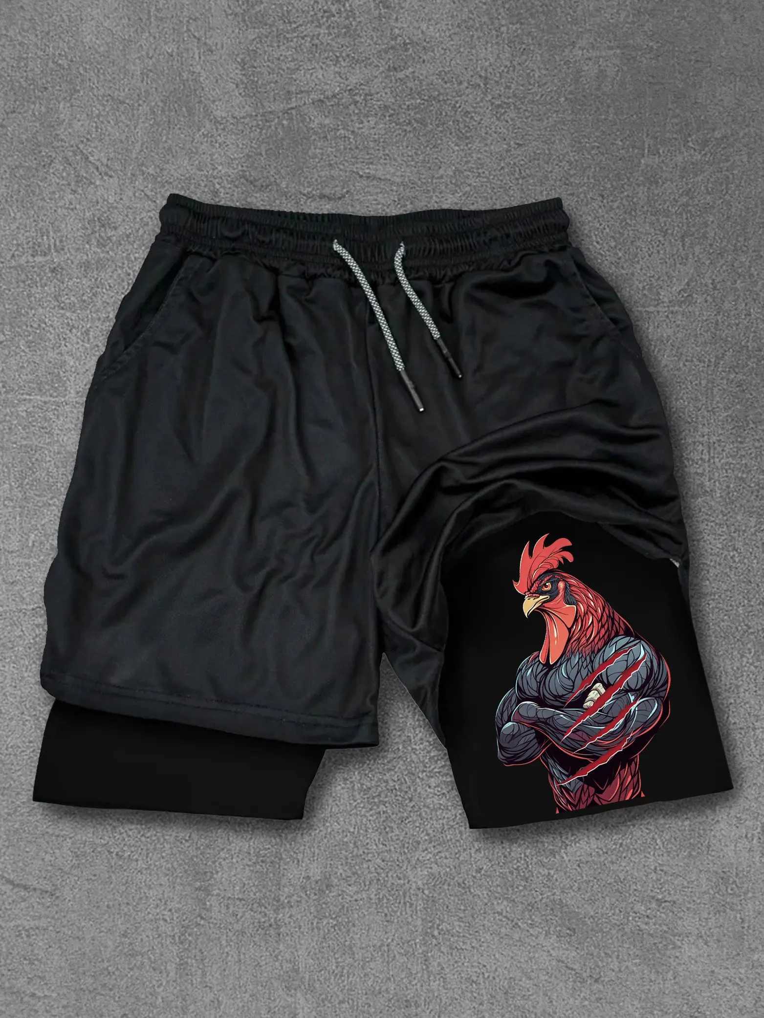 Hot Running Breathable Quick Drying Shorts Mens Double-Layer Sports Shorts Fitness Jogging Training Shorts Mens Sports Shorts W250219
