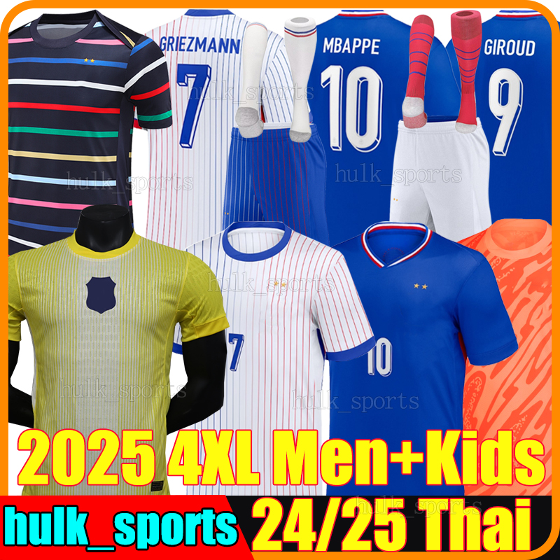 4XL 24/25/26 French club MBAPPE GRIEZMANN soccer jerseys 2025 DEMBELE Men Women Kids Kit socks Sets TCHOUAMENI GIROUD KOLO MUANI NKUNKU Maillots de football shirt