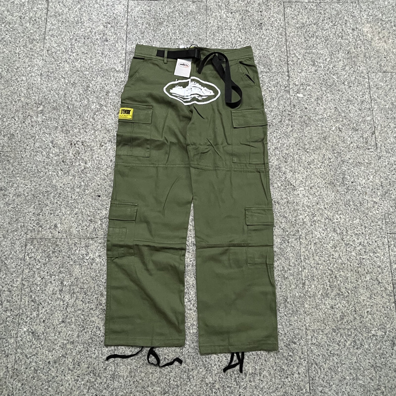 24S Trendy Devil's Island Multi Pocket Elastic Casual Work For Couples, High Street Pants