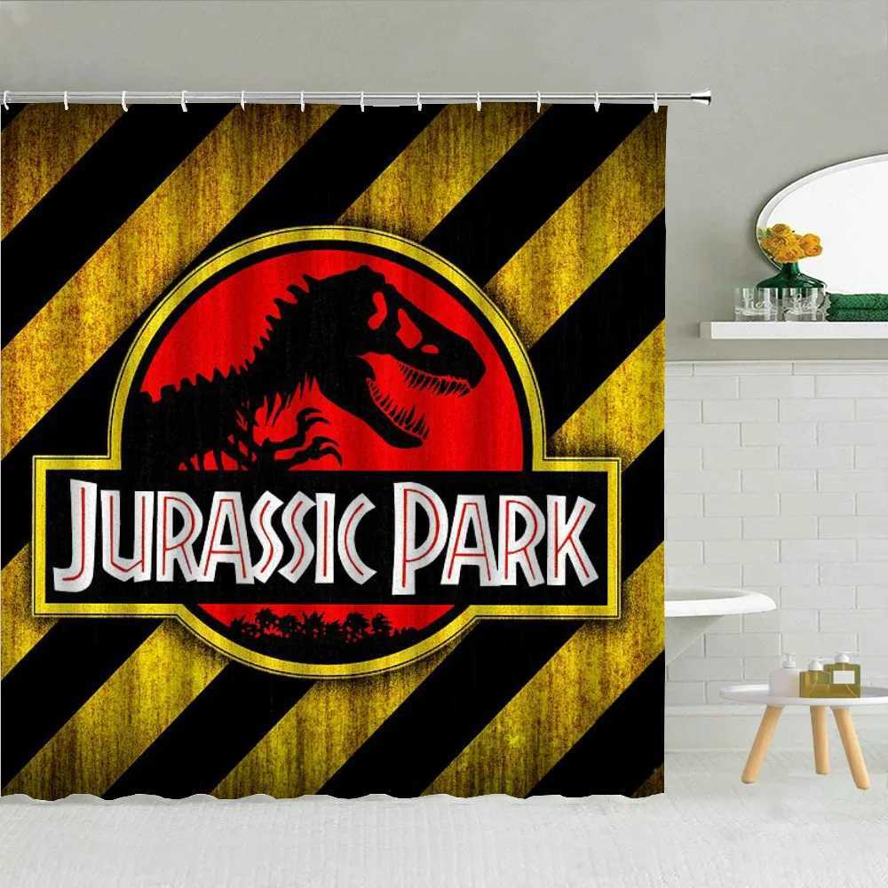 Jurassic Park Bathroom Shower Curtain for Quarto Folding Partition Curtains Bath Accessories Bedrooms Houses Rooms Waterproof Y250218