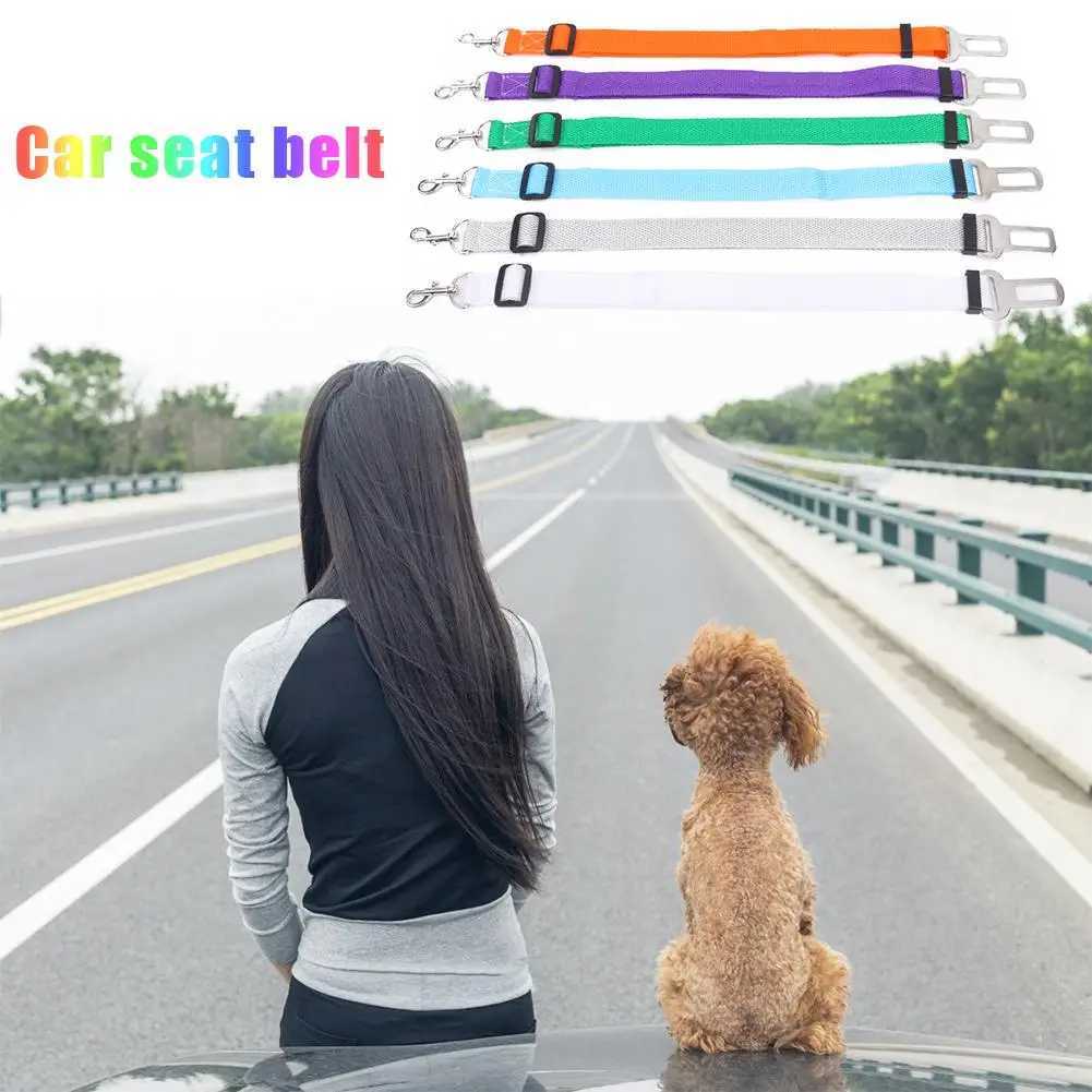 Dog Cat Car Safety Belt Adjustable Leash Vehicle Seat Belt Pet Supplies Harness Safe Lever Traction Collar Puppy LeashXJ250218
