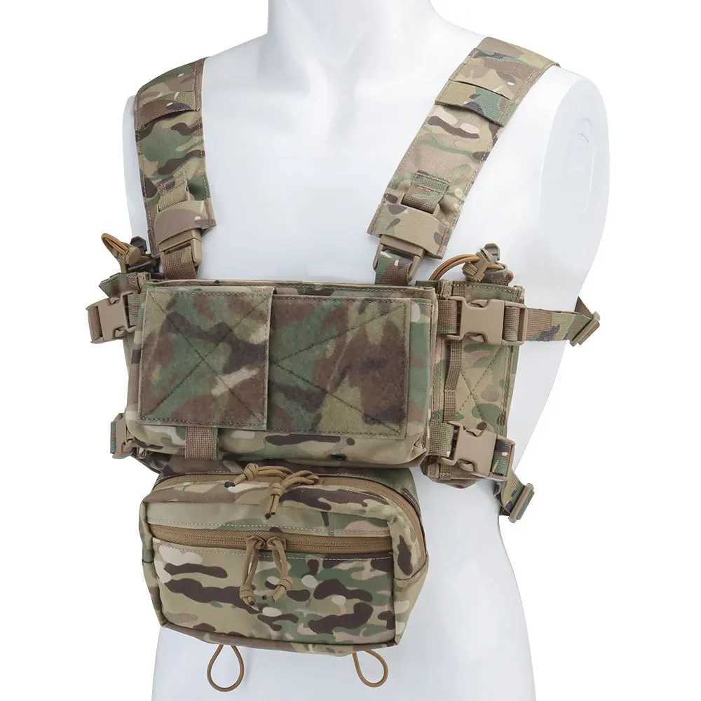 MK4 Micro Tactical Chest Rig YKK Zipper 500D Nylon 5.56mm RifLE Magazine Pouch for Airsoft HarnESS Chest RigXJ250219