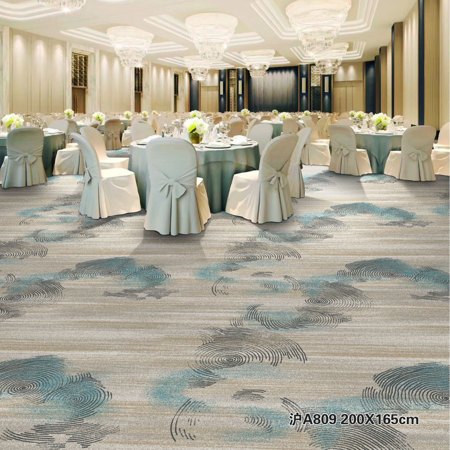 Hotel Corridors, Printed Carpets, Beauty Salons, Conference Rooms, Hotels Fully Covered with Soundproof Commercial Carpets
