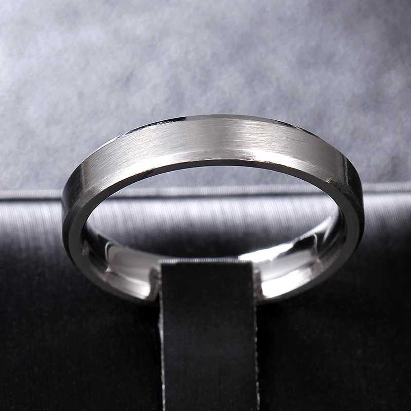 4-8mm Dull Polish Silver Color Titanium Ring For Men and Women Personalized Ring Customize EngravedXJ250219
