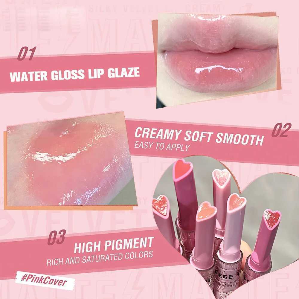 Gege Bear Garden Pink Rabbit Solid lipstick Moisturizing Watercolor lipstick Lasting Mild lipstickW250219