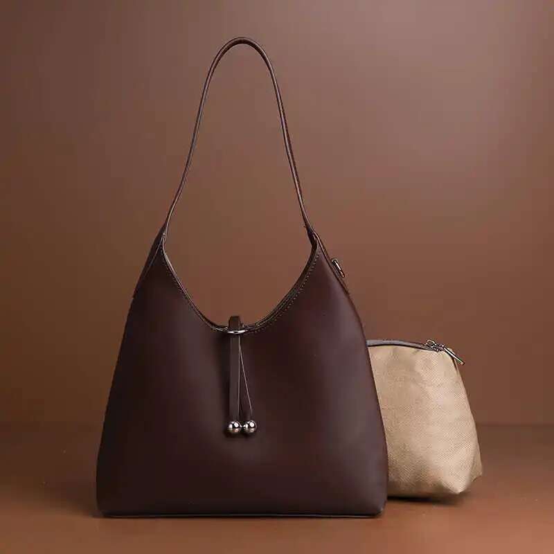 Handbags, Leather Fashion Bucket - Retro Commuter Underarm Shoulder Bag For Women