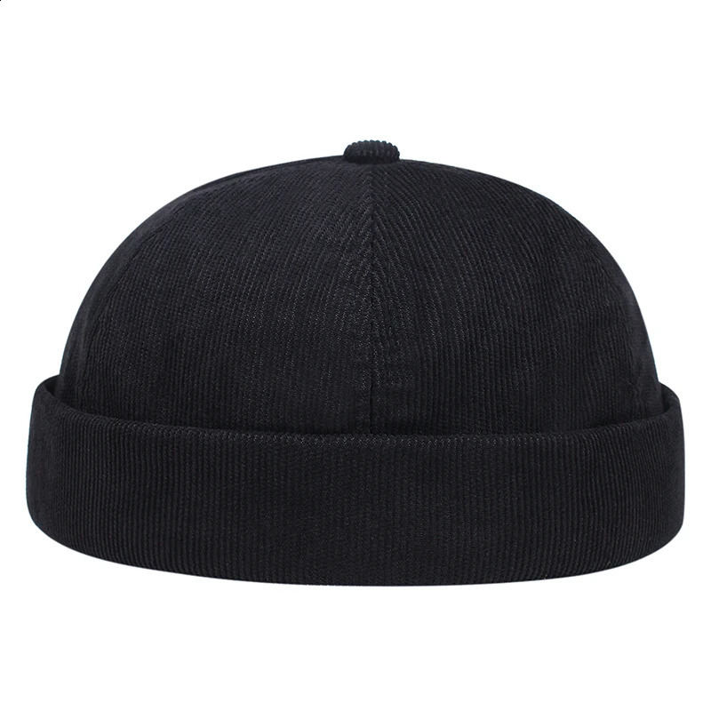 Spring And Summer Casual Landlord Hat Street Melon Skin Hats Without Brim Retro Hip Hop Cap Men Women Universal 250117