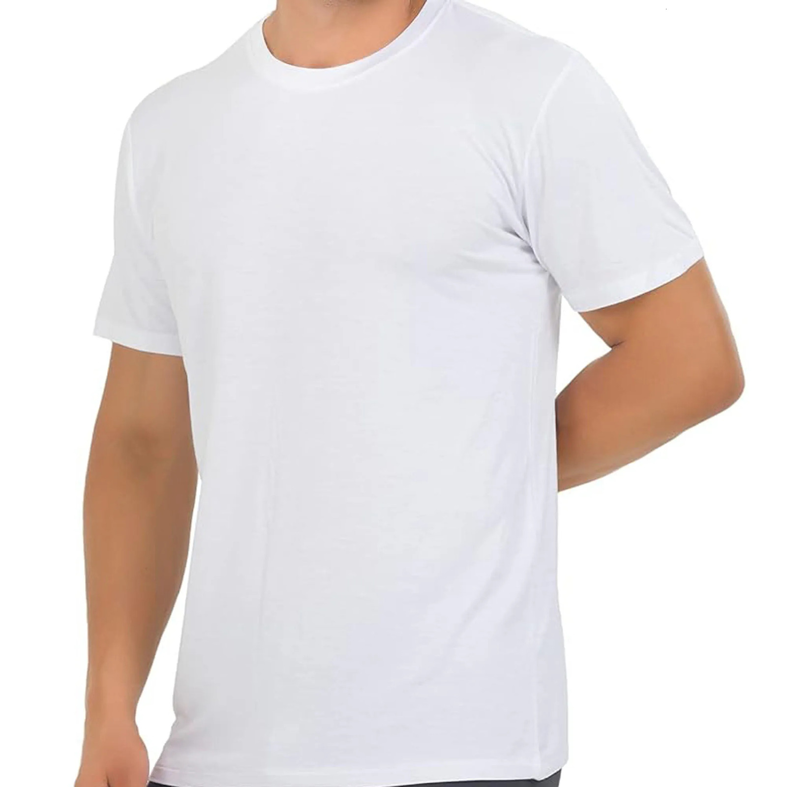 Premium T-Shirts for Men Rayon Made from Bamboo Crewneck Undershirt Tees Moisture Wicking 1 Pack 250217