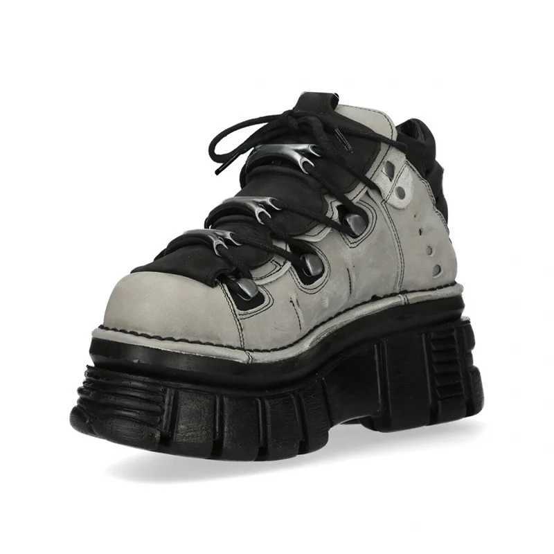 Punk Style Women Sneakers Platform Shoes Woman Creepers Female Casual Flats Metal Decoration Thick Bottom Women Tennis Shoes 45C250218