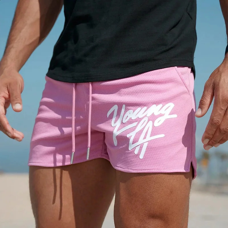 Gym Sports Fitness Mens Shorts American Style YA Clothing s Jogger Outdoor Running Basketball Training Beach Pants 250218