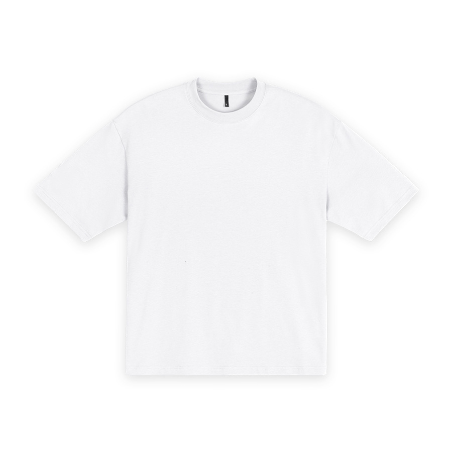 Summer Street Retro Men's Short Sleeved Solid Color Cotton Can Be Loose And Casual High-quality T-shirt Trendy Brand Men's Pure White T-shir
