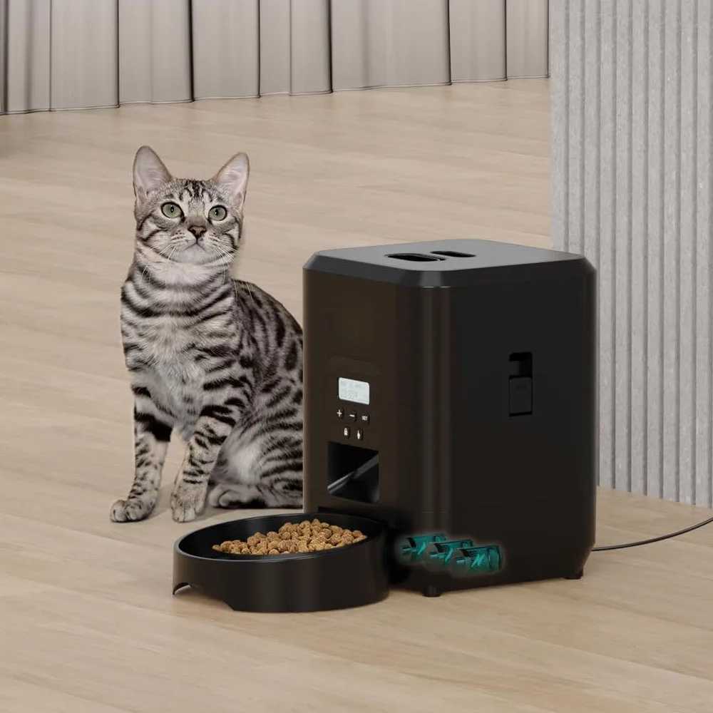 Dog Feeders Smart Pet Feeder Automatic Cat Feeder Dog Slow Food Machine With Timed Quantitative Automatic Cat Food Dispenser Cat Dog Bowl H250218