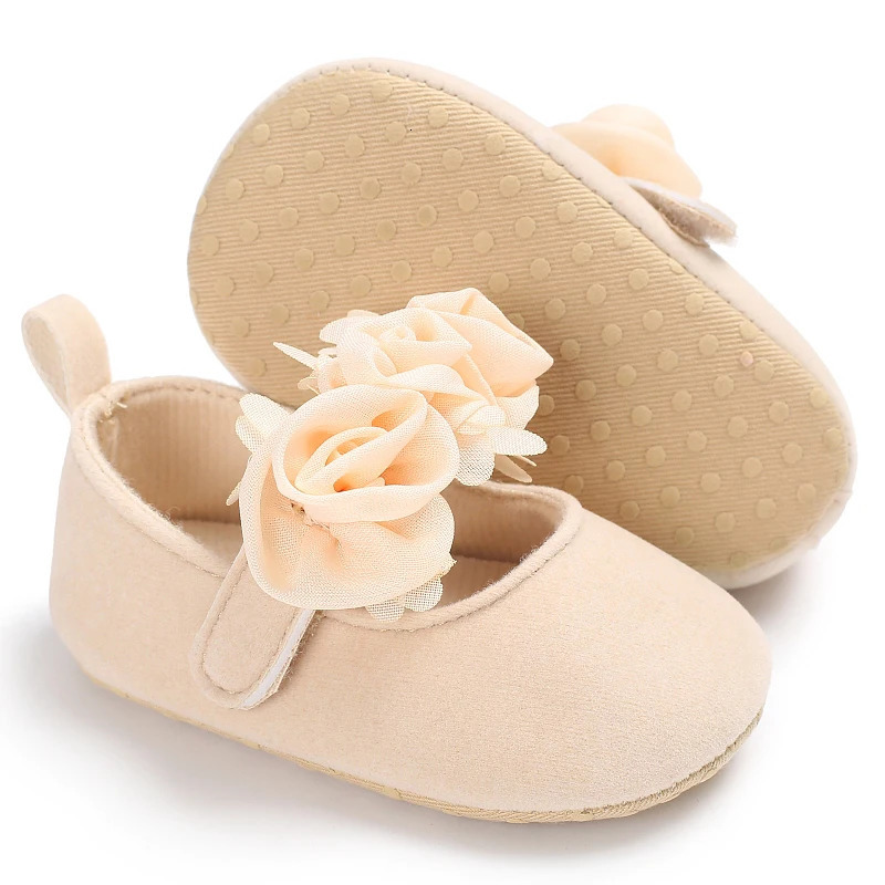 Fashionable Spring And Autumn Baby Girl Princess Shoes Casual Fabric Sole Butterfly Bow Soft Soled Toddler Walking Shoes 250219